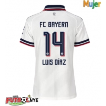 Camiseta Bayern Munich Luis Diaz #14 Visitante Equipación para mujer 2026-27 manga corta